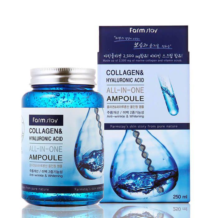 FarmStay Collagen Hyaluronic Acid All-in-one-Ampoule Многофункциональная ампульная сыворотка с коллагеном и - фото 1 - id-p100165705