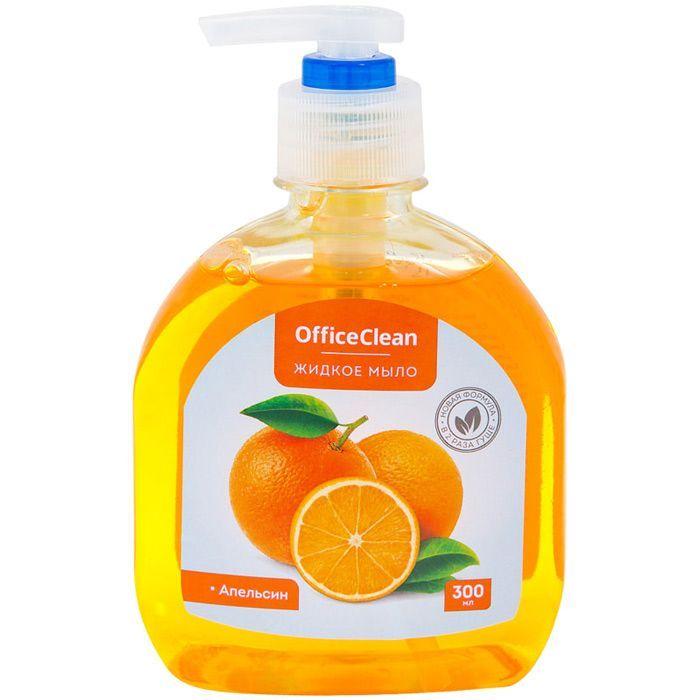 Жидкое мыло OfficeClean, Апельсин, 300мл, с дозатором - фото 1 - id-p100165753