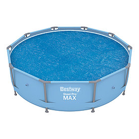 Тент солнечный для бассейнов диаметром 305 см, BESTWAY, 58241, PE, Синий, Сумка