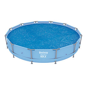 Тент солнечный для бассейнов диаметром 366-396 см, BESTWAY, 58242, PE, Синий, Сумка