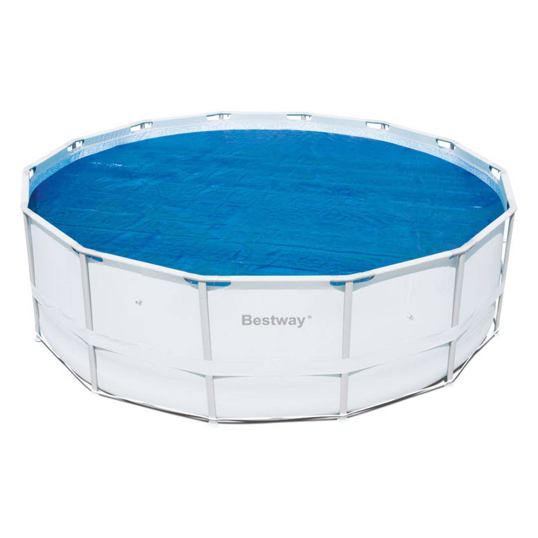 Тент солнечный для бассейнов диаметром 427-457 см, BESTWAY, 58252, PE, Синий, Сумка
