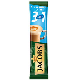 Кофе растворимый Jacobs Latte Caramel, 17гр, 3in1, стик