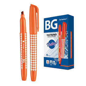 Текстовыделитель BG Vintage, 1-4мм, скошенный наконечник, водная основа, оранжевый