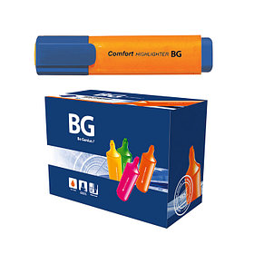 Текстовыделитель BG Comfort, 1-5мм, скошенный наконечник, водная основа, оранжевый