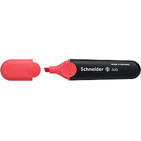 Текстовыделитель Schneider Job, 1-5мм, скошенный наконечник, водная основа, красный