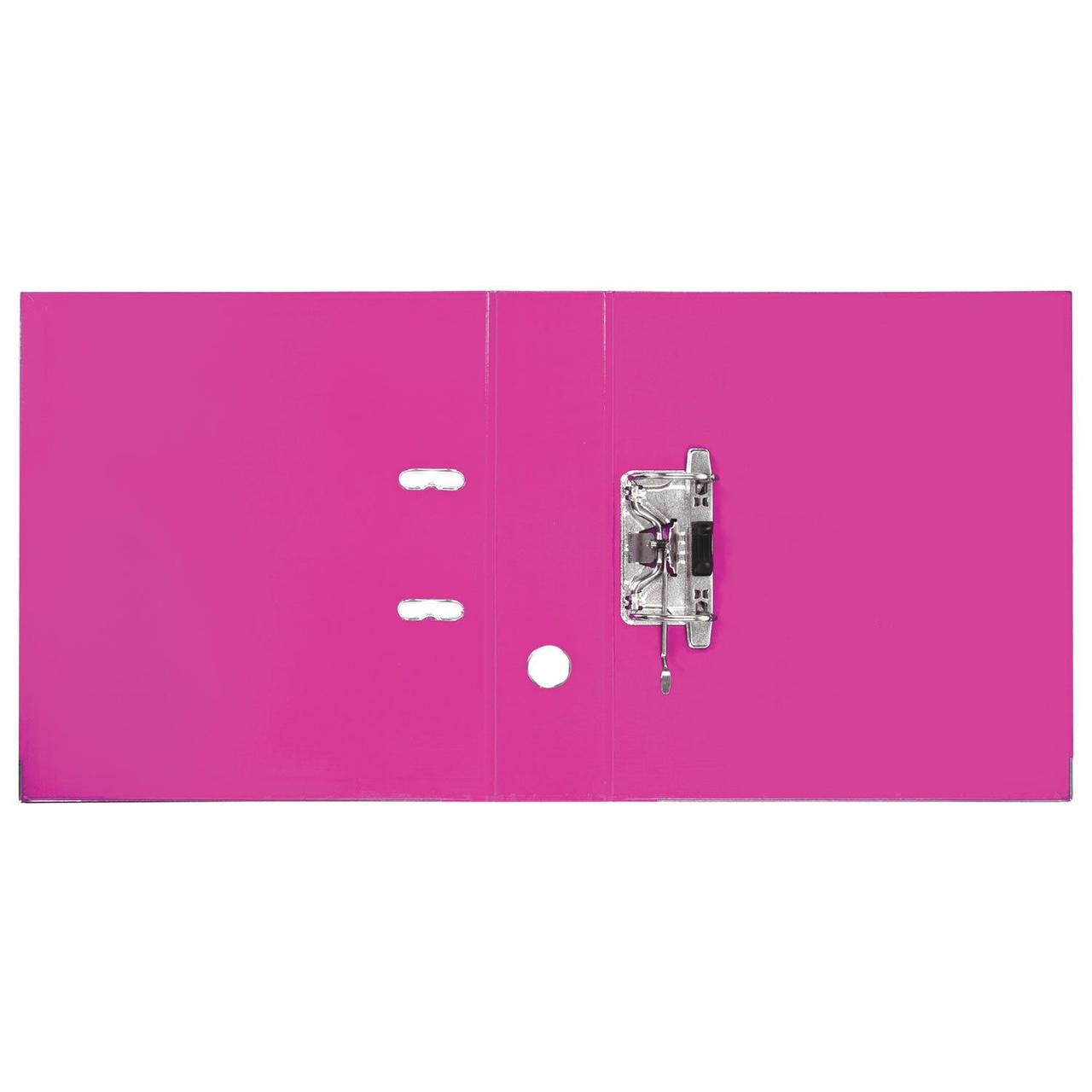 Папка регистратор Brauberg Extra, А4, 75мм, арочный механизм, покрытие пластик, розовая - фото 5 - id-p100161966