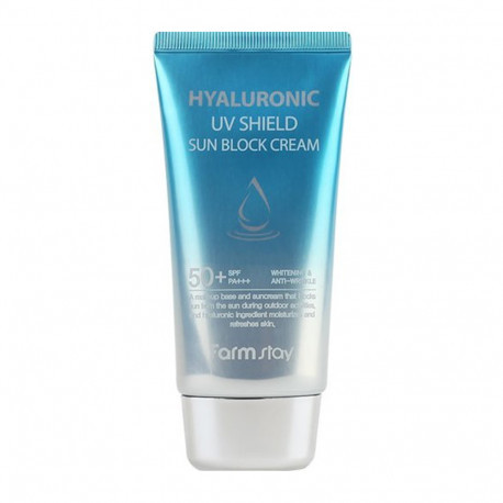 FarmStay Hyaluronic UV Shield Sun Block Cream SPF50+/PA+++ Солнцезащитный крем с гиалуроновой кислотой 70 гр