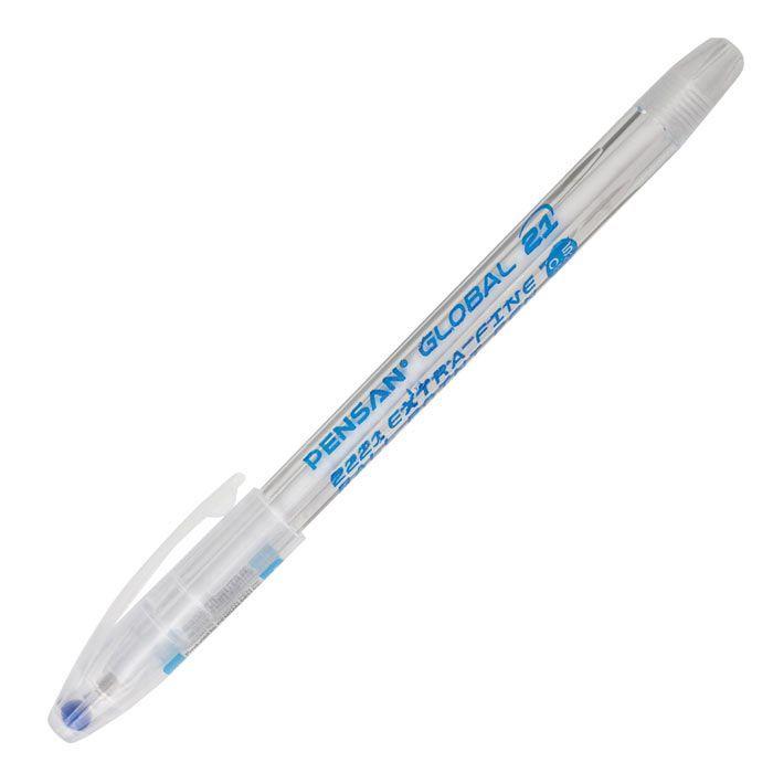 Ручка шариковая Pensan Global-21, 0,5мм, синяя, прозрачный корпус - фото 4 - id-p100165981