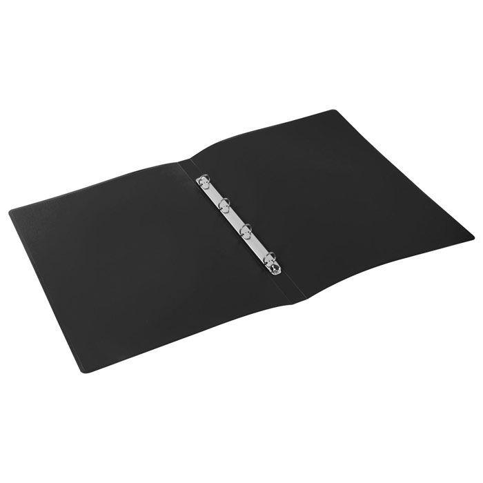 Папка пластиковая вертикальная Brauberg, А3, на 4-х кольцах, корешок 30мм, 800мкм, серия Standard - Чёрная - фото 5 - id-p100164981