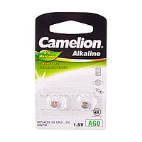 Батарейка, CAMELION, AG0-BP2(0%Hg), Alkaline, AG0, 1.5V, 0% Ртути, 2 шт. в блистере