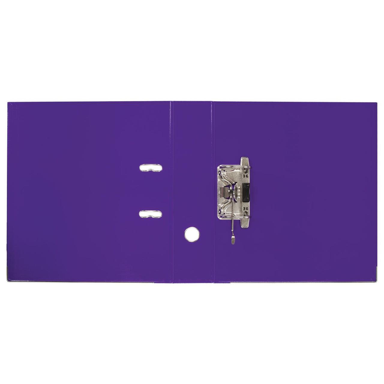 Папка регистратор Brauberg Extra, А4, 75мм, арочный механизм, покрытие пластик, фиолетовая - фото 3 - id-p100165062