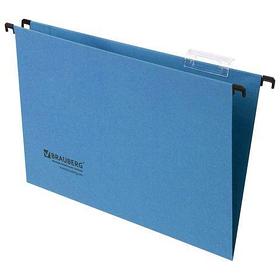 Папка картонная подвесная Brauberg, Foolscap, 370x245мм, 80л, 220гр/м2, синяя