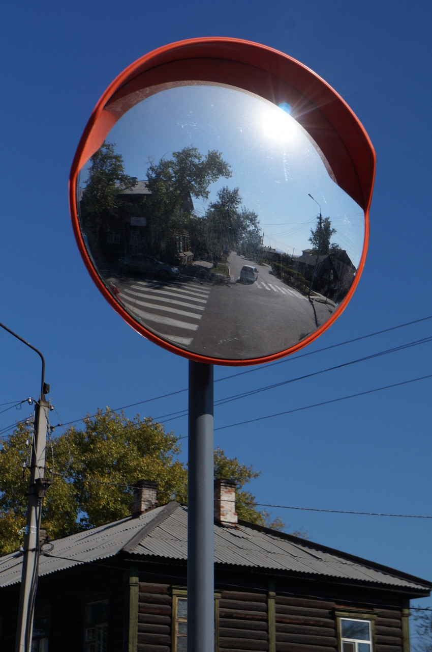 Сферическое обзорное дорожное выпуклое зеркало 600 мм - фото 4 - id-p77659483
