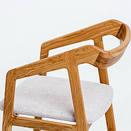 Кресло - натуральный дуб, мягкое сидение, фото 7