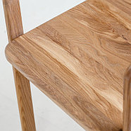 Кресло - беленый дуб, дубовое сидение, фото 4