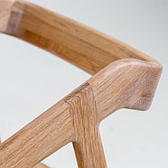 Кресло - беленый дуб, дубовое сидение, фото 5