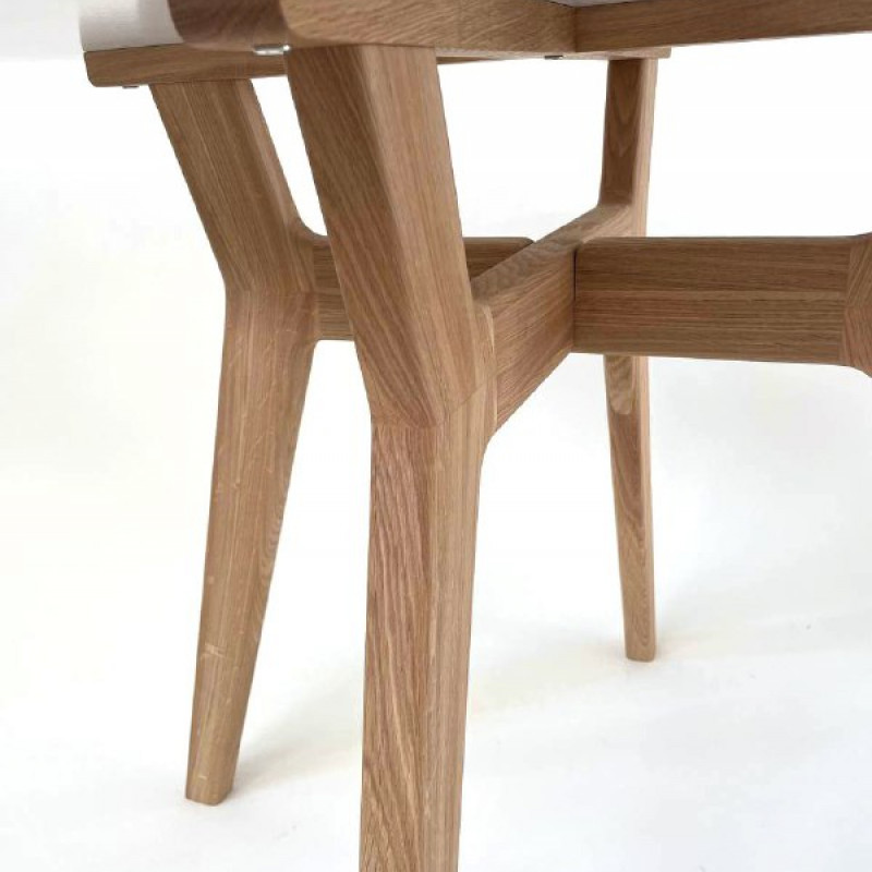 Стол обеденный натуральный дуб, 100 см (белый кант) - фото 4 - id-p100130054
