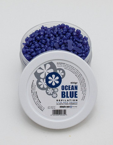 Горячий воск для депиляции SIMPLE USE BEAUTY - Ocean Blue, гранулы, банка, 400 гр, фото 2