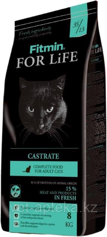 Fitmin For Life Castrate корм для взрослых кошек с избыточным весом, кастрированных и стерилизованных, 8кг