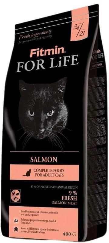 Fitmin cat For Life Salmon корм для взрослых кошек с лососем, 400г