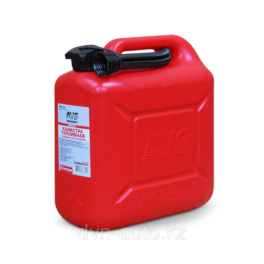 Канистра для топлива (пластик) 10л (красная) AVS TPK-10