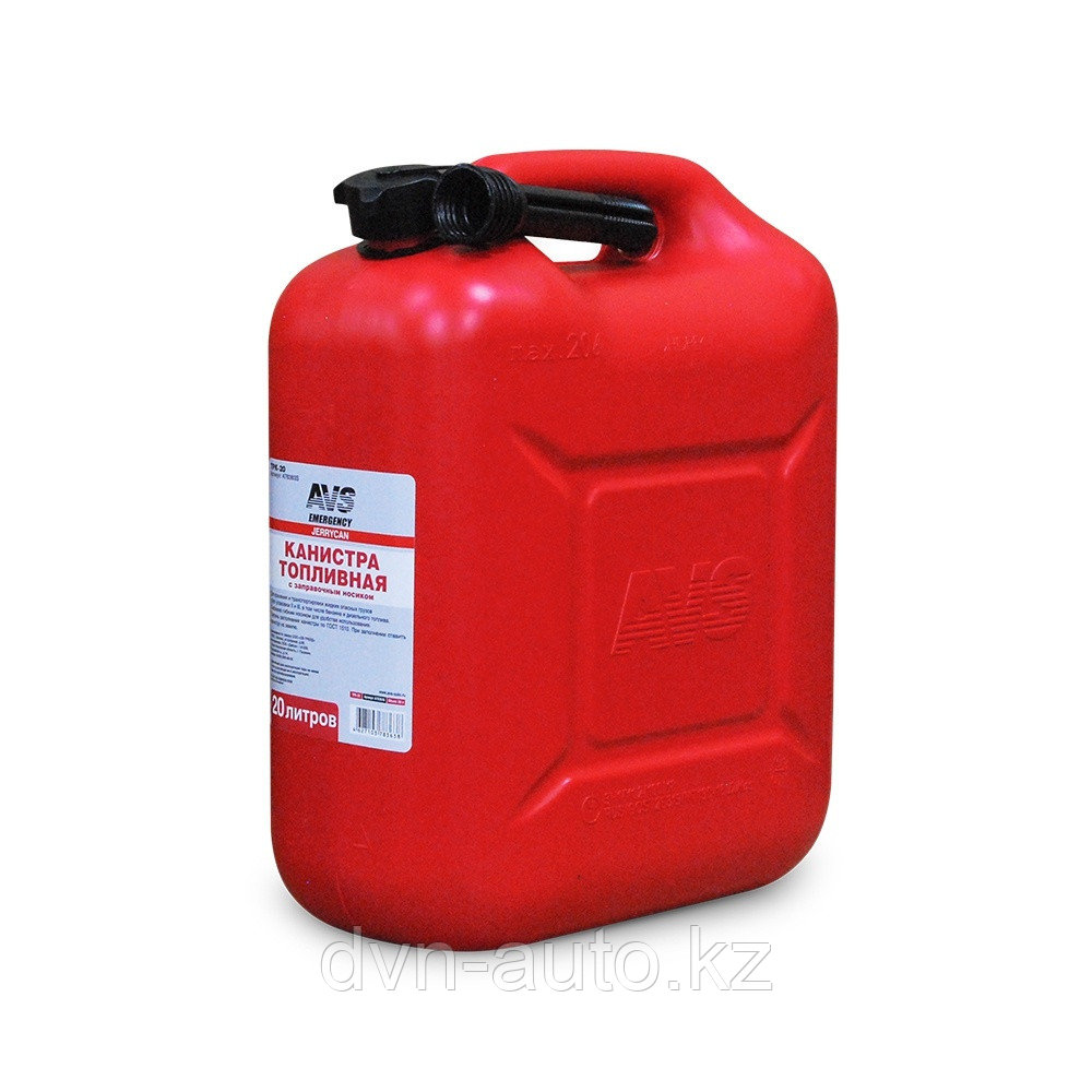 Канистра для топлива (пластик) 20л (красная) AVS TPK-20 - фото 1 - id-p100244634
