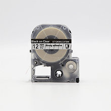 Картридж LC-4TBW для Epson LabelWorks LW-300, LW-400 (лента 12mmx8m) ,черный на прозрачном