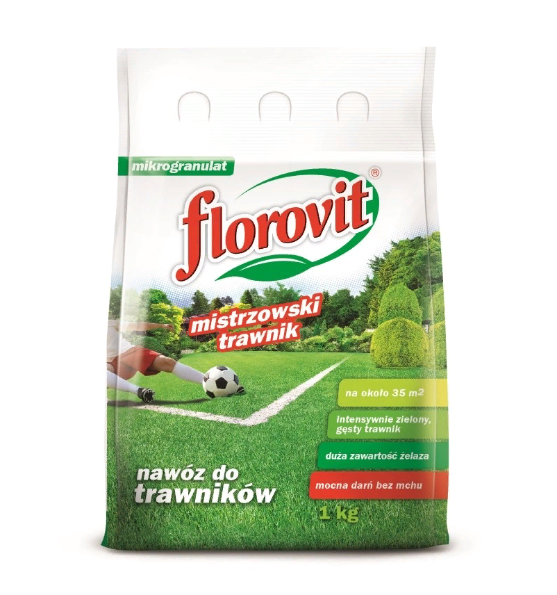 FLOROVIT Гранулированное минеральное удобрение для газонов с большим содержанием железа, 1кг(мешок)
