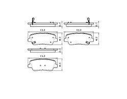 Тормозные колодки задние Hyundai Santa fe 06-/Kia Sorento 09-/Genesis 08-