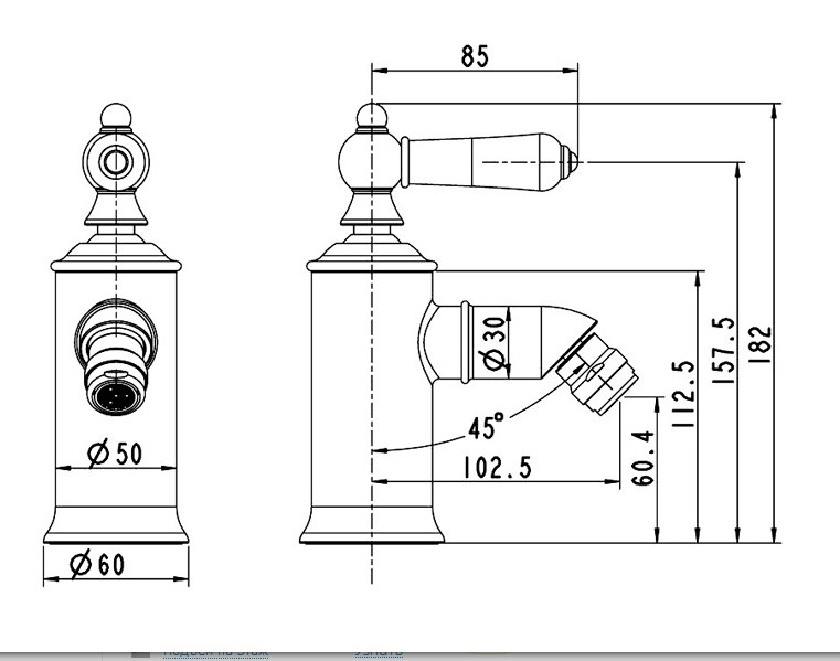 F375109C BRAVAT ART смеситель для биде, хром (к/к 8) - фото 3 - id-p100259243
