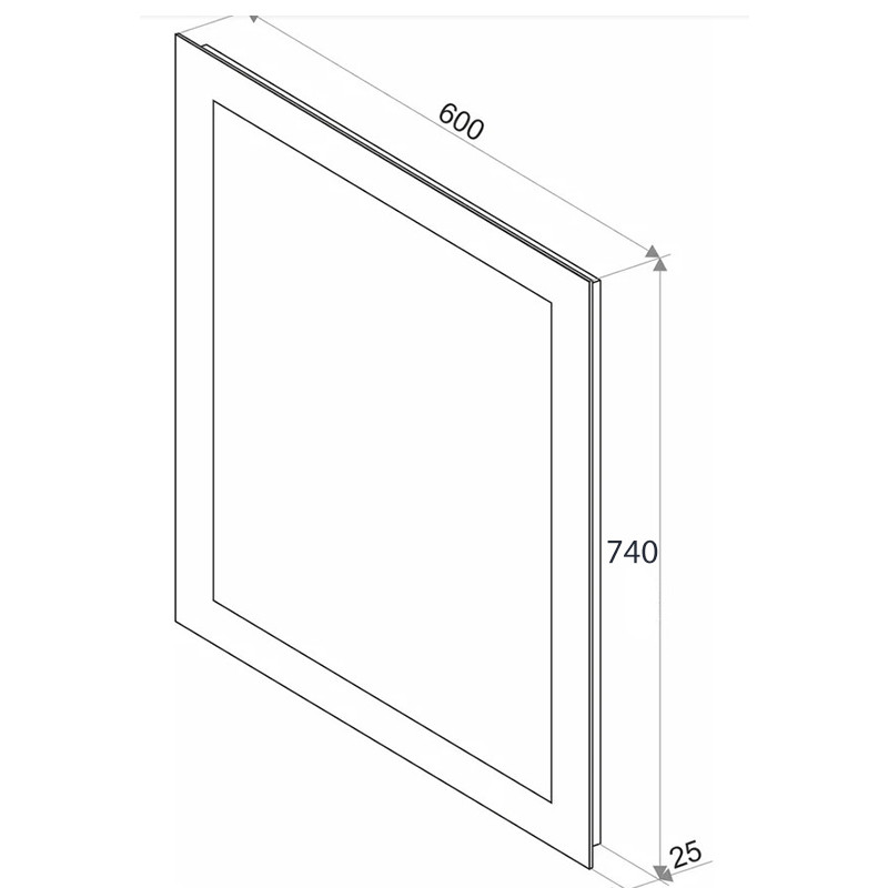 Зеркало Континент Lines Led 600х740 - фото 1 - id-p100263722
