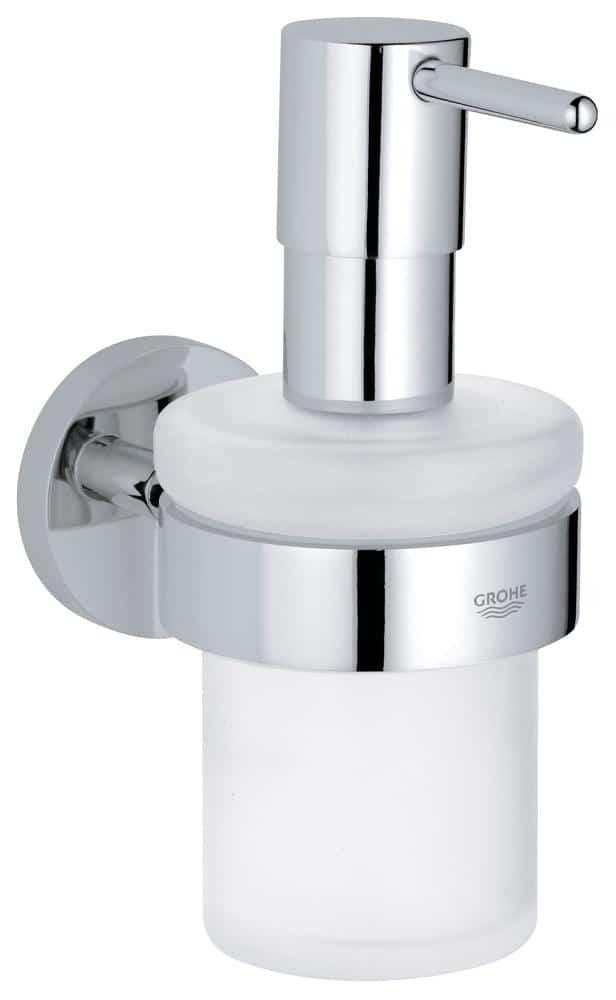 Дозатор жидкого мыла GROHE Essentials с держателем, хром (40448001) - фото 1 - id-p100260533
