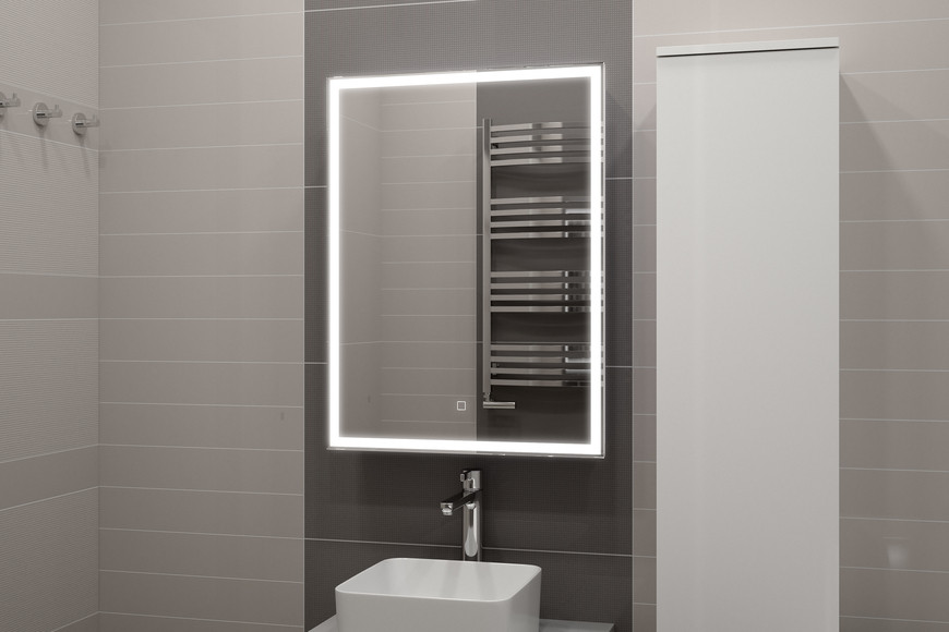 Зеркало-шкаф Континент Allure LED 600*800 правый с розеткой - фото 1 - id-p100263789