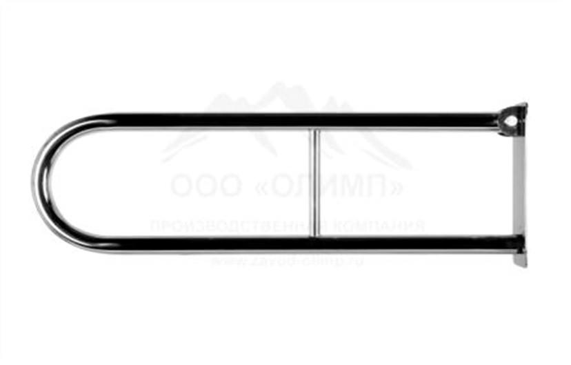 Поручень Олимп настенный откидной (фикс.на магните), 700*230 мм, d32 мм, AISI 304 - фото 1 - id-p100264165