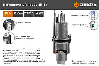 Вибрационный насос ВИХРЬ ВН-5В