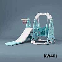 Детский комплекс с горкой и качелей машинка KW401