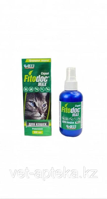 FITODOC MAX спрей для кошек против клещей, блох, вшей, власоедов и комаров 100 мл (1 шт)