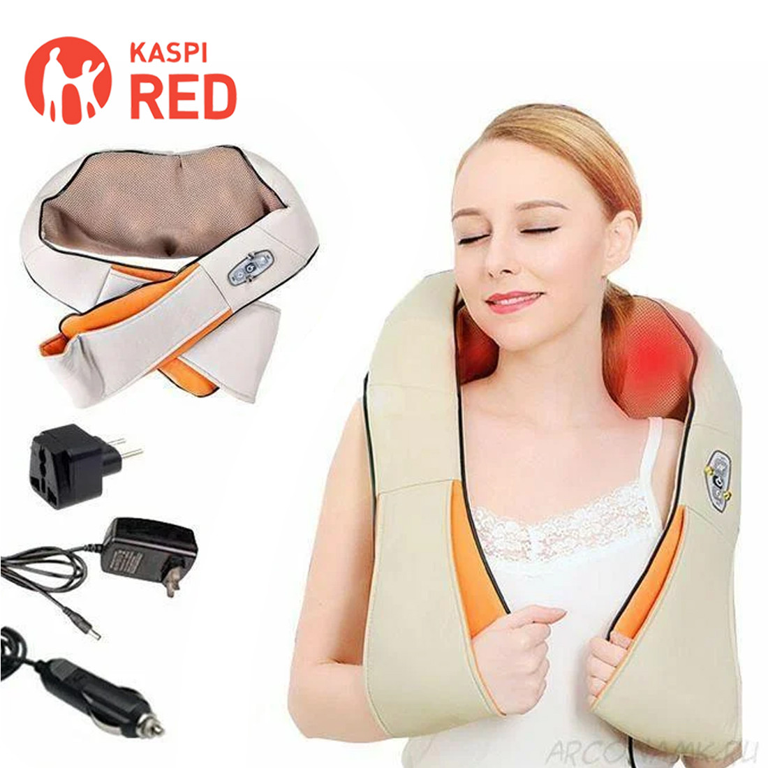 Массажер для тела шеи, плеч и спины с ИК-прогревом, Neck Kneading (Многофункциональный), фото 1