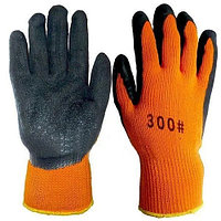 Перчатки оранжевые с резиновой ладошкой