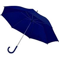 Зонт-трость с пластиковой ручкой, механический; темно-синий; D=103 см; 100% полиэсер 190 T, Темно-синий, -,