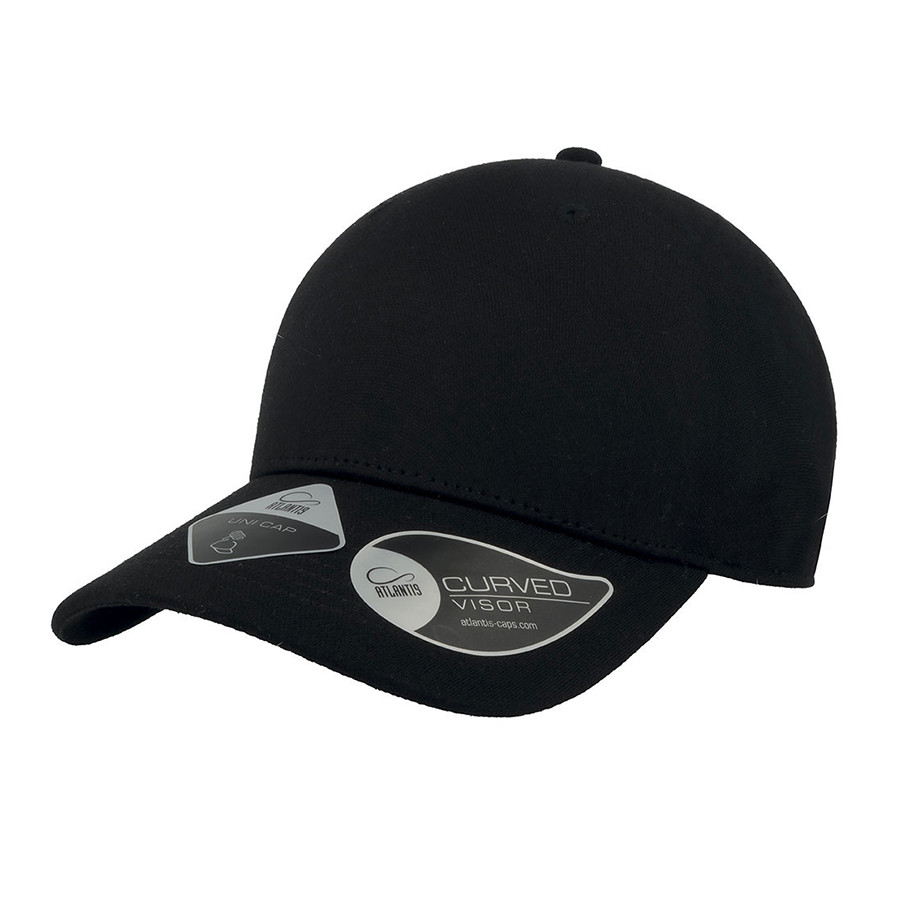 Бейсболка UNI-CAP PIQUET, без панелей и швов, без застежки, Черный, L_XL, 25482.35 L_XL - фото 1 - id-p100286256