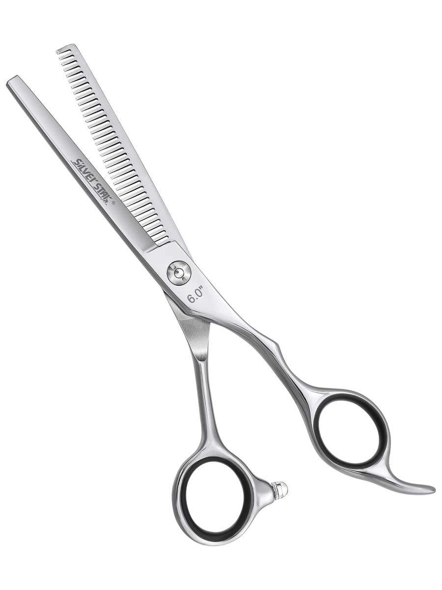 Ножницы парикмахерские филировочные 6,0" PN 114-6F PRO Professional Silver Star - фото 2 - id-p100290081