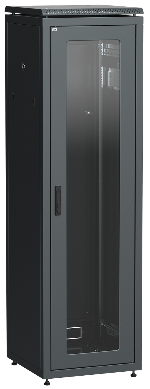ITK Шкаф сетевой напольный 19" LINEA N 42U 600х600мм стеклянная ...