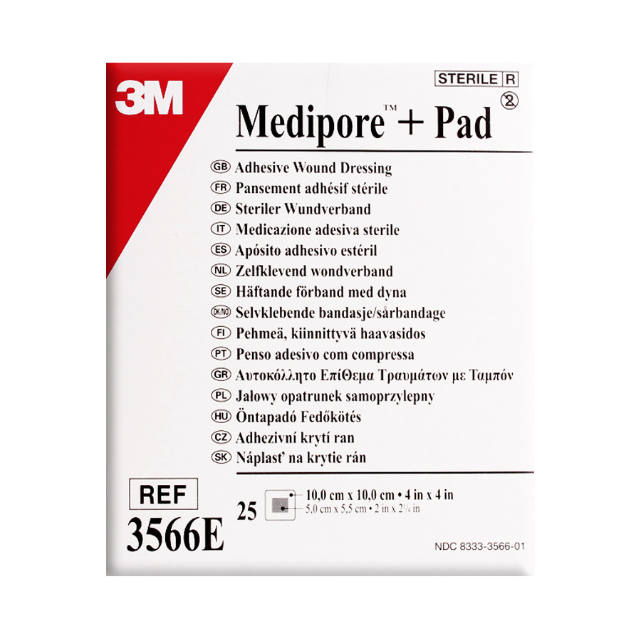 Повязка Medipore+PAD адгезивная для покрытия ран 10см*10см 3566Е - фото 2 - id-p85182099