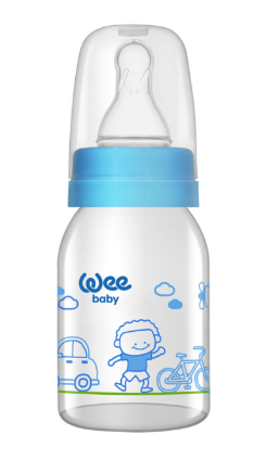 WeeBaby Стеклянная бутылочка для кормления 125 мл, соска № 1 - фото 3 - id-p100290979