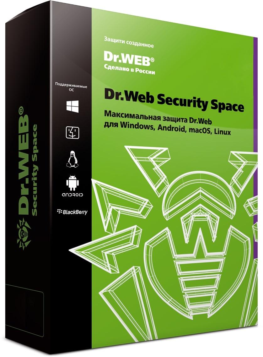 Программное обеспечение DR. Web Security Space на 12 м., 1 ПК + 1 ПК акция - фото 1 - id-p100285895