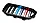 Решетка радиатора на BMW F20/F21 2015-17 ноздри в стиле M1 (Черный цвет + M Color), фото 3