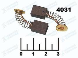 Графитовые щётки 6×9×13 мм (411) с пружиной для электродвигателя
