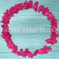 Гавайские бусы Леи из цветов красных оттенков (44-50 см)