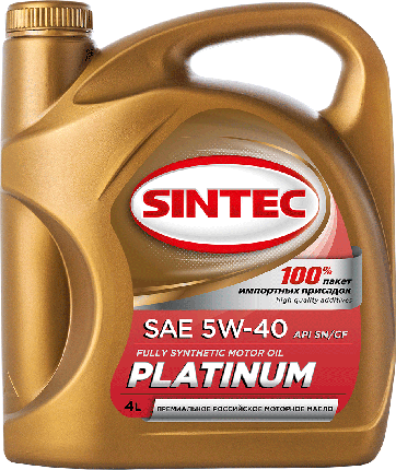 Масло моторное синтетическое SINTEC PLATINUM SAE 5W-40 API SN/CF (20 л)